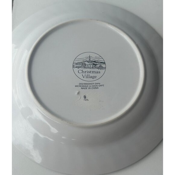 1-pc. Christmas Village Brand Christmas Tree Decorative Plate 10.5" Diameter - Picture 6 of 8